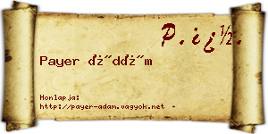 Payer Ádám névjegykártya