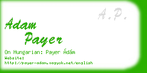 adam payer business card